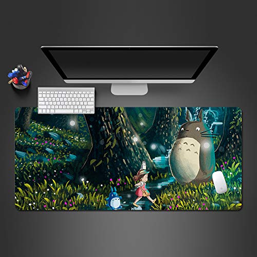 KTWMZ Gaming Mauspad Mein Nachbar Totoro - 70X30Cm - Große Größe Mousepad - Tischunterlage Large Size - Verbessert Präzision Und Geschwindigkeit - Gummierte Unterseite - Abwaschbar von KTWMZ