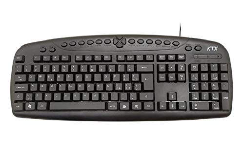 KTX KB-3105U USB Multimedia-Tastatur, Schwarz von KTX