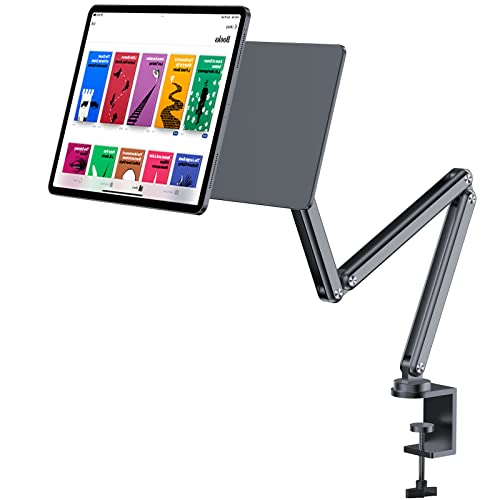 KU XIU Magnetischer iPad Pro 11 Ständer, Faltbarer Arm Tablet Halterung, Multi-Winkel Verstellbarer Stand für iPad Air 11 M2 2024, Pro 11 1/2/3/4, Air 4/5 von KU XIU