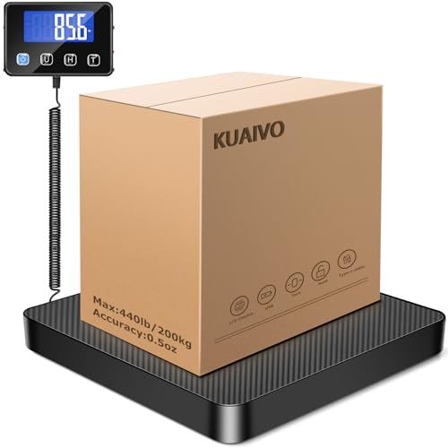 KUAIVO Paketwaage, Hochpräzise Digitale Plattformwaage 200kg/10g mit LCD/Hold/Tara Funktion, Briefwaage für Pakete, Gepäck, Lagerhaus, Unternehmen und für den Hausgebrauch, Aufladba KUAIVO Paketwaage, Hochpräzise Digitale Plattformwaage 200kg/10g mit LCD/Hold/Tara Funktion, Briefwaage für Pakete, Gepäck, Lagerhaus, Unternehmen und für den Hausgebrauch, Aufladba von KUAIVO