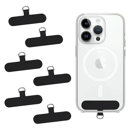 KUAJTUN Haltbarer Handy Handykette Pads, 6 Stück Telefon Halteband Patch Universal Ultradünn Stärker Handykette Handy Lanyard Telefon Patch für alle Smartphones Wasserdicht Pads - Schwarz KUAJTUN Haltbarer Handy Handykette Pads, 6 Stück Telefon Halteband Patch Universal Ultradünn Stärker Handykette Handy Lanyard Telefon Patch für alle Smartphones Wasserdicht Pads - Schwarz von KUAJTUN