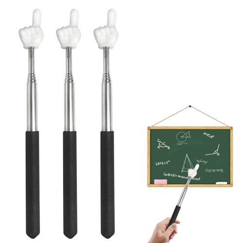 Zeigestab Ausziehbar 3er Set – Teleskop Zeigestab Finger Pointer für Präsentationen, Mini Hände Lehrerpointer, Zeigefinger Stab, Edelstahl Pointer für Klassenzimmer & Vorträge – Schwarz Zeigestab Ausziehbar 3er Set – Teleskop Zeigestab Finger Pointer für Präsentationen, Mini Hände Lehrerpointer, Zeigefinger Stab, Edelstahl Pointer für Klassenzimmer & Vorträge – Schwarz von KUAJTUN