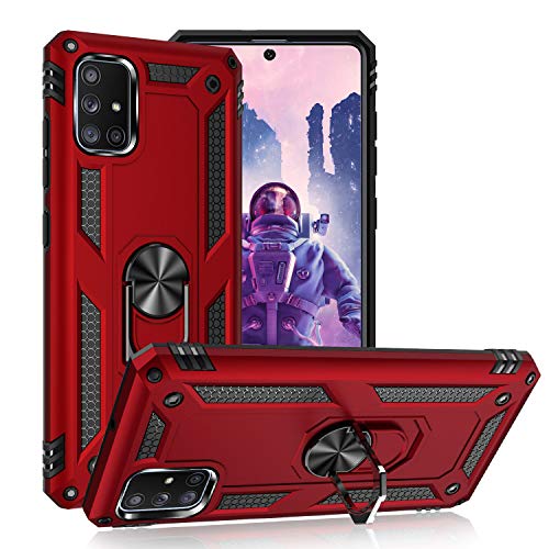 KUAWEI für Samsung Galaxy S10 Lite/A91/M80S 6.7" Hülle, Dual Layer Militärischer Schutz, Ständer & Auto Halterung Funktion, Rot KUAWEI für Samsung Galaxy S10 Lite/A91/M80S 6.7" Hülle, Dual Layer Militärischer Schutz, Ständer & Auto Halterung Funktion, Rot von KUAWEI