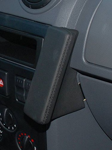 KUDA Handyhalterung passend für Dacia Logan MCV ab 2006 & Logan Pickup ab 2009 - Telefonkonsole für Smartphones, Handy, Navi und mehr - Kunstlederkonsole, Schwarz, 038015 von KUDA