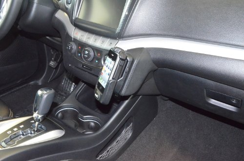 KUDA Handyhalterung passend für FIAT Freemont ab 2011 - Telefonkonsole für Smartphones, Handy, Navi und mehr - Kunstlederkonsole, schwarz, 078305 von KUDA