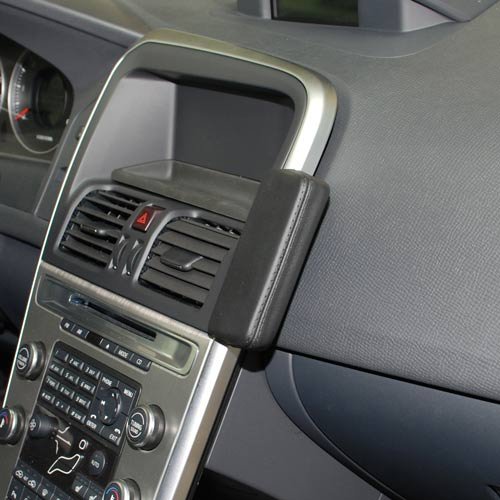 KUDA Handyhalterung passend für Volvo XC 60 ab 10/2008 - Telefonkonsole für Smartphones, Handy, Navi, und mehr – Kunstlederkonsole, schwarz, 088415 von KUDA