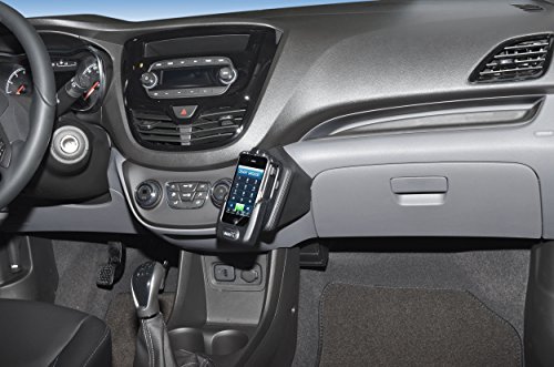 KUDA Handyhalterung passend für Opel Karl ab 2015 - Telefonkonsole für Smartphones, Handys, Navi und mehr – Kunstlederkonsole, schwarz, 2075 von KUDA