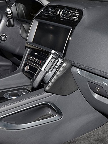 KUDA Handyhalterung passend für Jaguar F-Pace ab 2017 - Telefonkonsole für Smartphones, Handy, Navi und mehr - Echtlederkonsole, schwarz, 2920 von KUDA