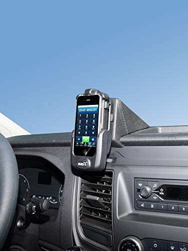KUDA Handyhalterung passend für Ford Transit Custom ab 2018 - Telefonkonsole für Smartphones, Handys, Navi und mehr – Kunstlederkonsole, schwarz, 3375 von KUDA