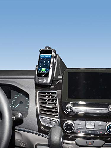 KUDA Handyhalterung passend für Ford Tourneo Custom ab 2018 - Telefonkonsole für Smartphones, Handy, Navi und mehr - Kunstlederkonsole, Schwarz, 3395 von KUDA