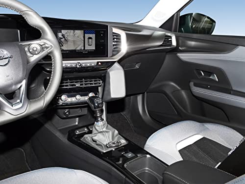 KUDA Handyhalterung passend für Opel Mokka/Mokka-e ab 2020 - Telefonkonsole für Smartphones, Handy, Navi und mehr - Kunstlederkonsole, Schwarz, 3905 von KUDA