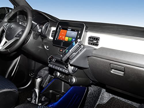 KUDA Handyhalterung passend für Suzuki Ignis ab 2020 - Telefonkonsole für Smartphones, Handy, Navi und mehr - Kunstlederkonsole, Schwarz, 3935 von KUDA