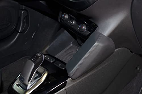 KUDA Handyhalterung passend für Opel Corsa F & e-Corsa ab 06/2019 - Telefonkonsole für Smartphones, Handy, Navi und mehr - Kunstlederkonsole, Schwarz, 4085 von KUDA