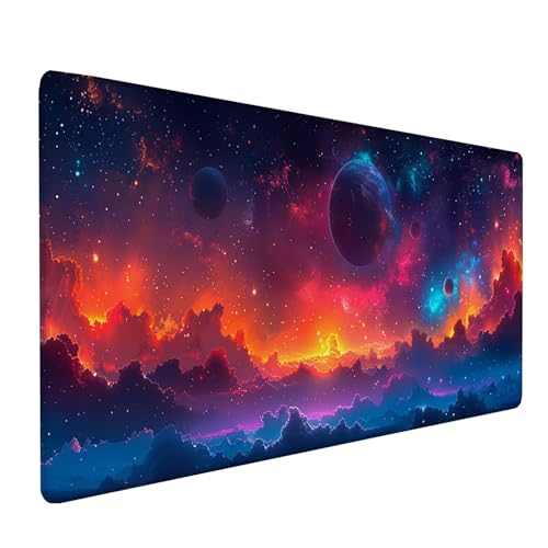 Blau Mousepad XXL, Sternenhimmel Mauspad Groß 1200x600 mm, Schreibtischunterlage mit Vernähten Kanten, Wasserdicht Rutschfest Spezielle Oberfläche Mouse Pad, Mauspads für Gaming Zubehör 8-8021 Blau Mousepad XXL, Sternenhimmel Mauspad Groß 1200x600 mm, Schreibtischunterlage mit Vernähten Kanten, Wasserdicht Rutschfest Spezielle Oberfläche Mouse Pad, Mauspads für Gaming Zubehör 8-8021 von KUEAJIOU