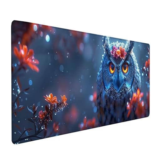 Blau Mousepad XXL, Vogel Mauspad Groß 1200x600 mm, Schreibtischunterlage mit Vernähten Kanten, Wasserdicht Rutschfest Spezielle Oberfläche Mouse Pad, Mauspads für Zimmer Deko Gaming Zubehör G-7545 Blau Mousepad XXL, Vogel Mauspad Groß 1200x600 mm, Schreibtischunterlage mit Vernähten Kanten, Wasserdicht Rutschfest Spezielle Oberfläche Mouse Pad, Mauspads für Zimmer Deko Gaming Zubehör G-7545 von KUEAJIOU