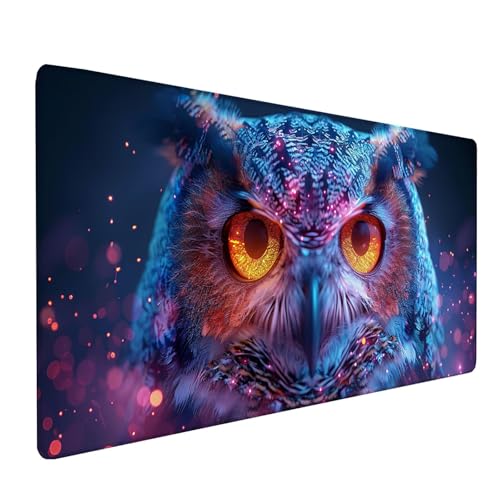 Blau Mousepad XXL 1200x600 mm, Vogel Mousepad Gaming, Schreibtischunterlage mit rutschfeste Gummibasis, Mouse Pad Verbessert Geschwindigkeit und Präzision, Desk Mat für Gaming Zubehör P-9590 von KUEAJIOU