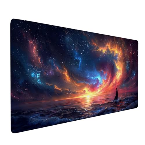 Farbe Mousepad XXL 800x400 mm, Sonnenuntergang Mousepad Gaming, Schreibtischunterlage mit rutschfeste Gummibasis, Mouse Pad Verbessert Geschwindigkeit und Präzision, Gaming Zubehör, Geschenke 7-9700 Farbe Mousepad XXL 800x400 mm, Sonnenuntergang Mousepad Gaming, Schreibtischunterlage mit rutschfeste Gummibasis, Mouse Pad Verbessert Geschwindigkeit und Präzision, Gaming Zubehör, Geschenke 7-9700 von KUEAJIOU