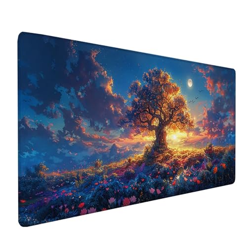 Gelb Mousepad XXL 900x300 mm, Sonnenuntergang Mousepad Gaming, Schreibtischunterlage mit rutschfeste Gummibasis, Mouse Pad Verbessert Geschwindigkeit und Präzision, Desk Mat für Gaming Zubehör R-2235 Gelb Mousepad XXL 900x300 mm, Sonnenuntergang Mousepad Gaming, Schreibtischunterlage mit rutschfeste Gummibasis, Mouse Pad Verbessert Geschwindigkeit und Präzision, Desk Mat für Gaming Zubehör R-2235 von KUEAJIOU