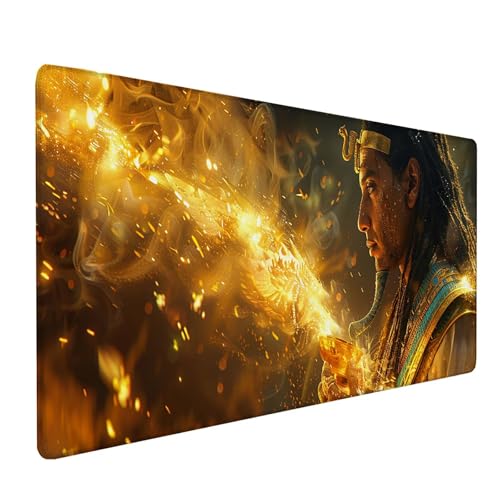 Golden Mousepad XXL 1000x400 mm, Mann Mousepad Gaming, Schreibtischunterlage mit rutschfeste Gummibasis, Mouse Pad Verbessert Geschwindigkeit und Präzision, Desk Mat für Gaming Zubehör F-3896 Golden Mousepad XXL 1000x400 mm, Mann Mousepad Gaming, Schreibtischunterlage mit rutschfeste Gummibasis, Mouse Pad Verbessert Geschwindigkeit und Präzision, Desk Mat für Gaming Zubehör F-3896 von KUEAJIOU
