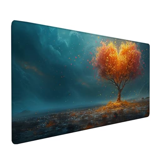 Grau Mousepad XXL, Baum Mauspad Groß 1000x500 mm, Schreibtischunterlage mit Vernähten Kanten, Wasserdicht Rutschfest Spezielle Oberfläche Mouse Pad, Mauspads für Zimmer Deko Gaming Zubehör 3-5917 Grau Mousepad XXL, Baum Mauspad Groß 1000x500 mm, Schreibtischunterlage mit Vernähten Kanten, Wasserdicht Rutschfest Spezielle Oberfläche Mouse Pad, Mauspads für Zimmer Deko Gaming Zubehör 3-5917 von KUEAJIOU
