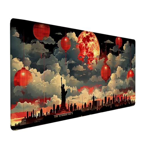 Grau Mousepad XXL, Kunst Mauspad Groß 1000x500 mm, Schreibtischunterlage mit Vernähten Kanten, Wasserdicht Rutschfest Spezielle Oberfläche Mouse Pad, Mauspads für Zimmer Deko Gaming Zubehör K-2187 Grau Mousepad XXL, Kunst Mauspad Groß 1000x500 mm, Schreibtischunterlage mit Vernähten Kanten, Wasserdicht Rutschfest Spezielle Oberfläche Mouse Pad, Mauspads für Zimmer Deko Gaming Zubehör K-2187 von KUEAJIOU