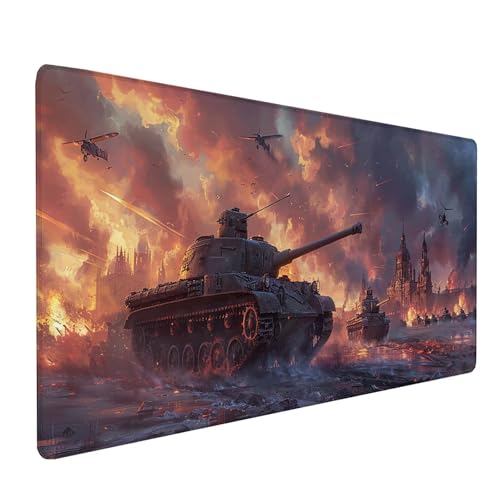 GrüN Mousepad XXL 800x400 mm, Tank Mousepad Gaming, Schreibtischunterlage mit rutschfeste Gummibasis, Mouse Pad Verbessert Geschwindigkeit und Präzision, Desk Mat für Gaming Zubehör, Geschenke Z-8997 GrüN Mousepad XXL 800x400 mm, Tank Mousepad Gaming, Schreibtischunterlage mit rutschfeste Gummibasis, Mouse Pad Verbessert Geschwindigkeit und Präzision, Desk Mat für Gaming Zubehör, Geschenke Z-8997 von KUEAJIOU