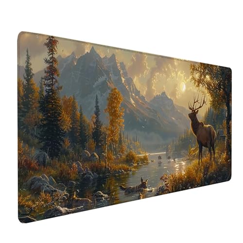 Orange Farbe Mousepad XXL, Tier Mauspad Groß 1000x500 mm, Schreibtischunterlage mit Vernähten Kanten, Wasserdicht Rutschfest Spezielle Oberfläche Mouse Pad, Mauspads für Gaming Zubehör Y-4562 Orange Farbe Mousepad XXL, Tier Mauspad Groß 1000x500 mm, Schreibtischunterlage mit Vernähten Kanten, Wasserdicht Rutschfest Spezielle Oberfläche Mouse Pad, Mauspads für Gaming Zubehör Y-4562 von KUEAJIOU