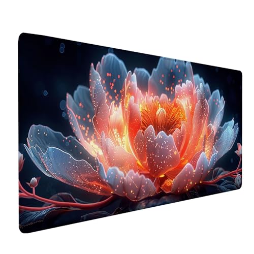 Rosa Mousepad XXL, Blume Mauspad Groß 600x300 mm, Schreibtischunterlage mit Vernähten Kanten, Wasserdicht Rutschfest Spezielle Oberfläche Mouse Pad, Mauspads für Zimmer Deko Gaming Zubehör I-7918 Rosa Mousepad XXL, Blume Mauspad Groß 600x300 mm, Schreibtischunterlage mit Vernähten Kanten, Wasserdicht Rutschfest Spezielle Oberfläche Mouse Pad, Mauspads für Zimmer Deko Gaming Zubehör I-7918 von KUEAJIOU