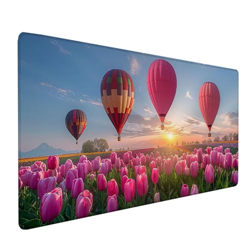 Rosa Mousepad XXL, Blume Mauspad Groß 700x300 mm, Schreibtischunterlage mit Vernähten Kanten, Wasserdicht Rutschfest Spezielle Oberfläche Mouse Pad, Mauspads für Zimmer Deko Gaming Zubehör 5-2342 Rosa Mousepad XXL, Blume Mauspad Groß 700x300 mm, Schreibtischunterlage mit Vernähten Kanten, Wasserdicht Rutschfest Spezielle Oberfläche Mouse Pad, Mauspads für Zimmer Deko Gaming Zubehör 5-2342 von KUEAJIOU