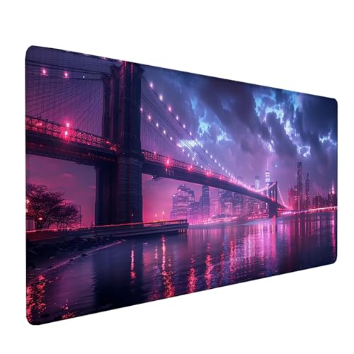 Rosa Mousepad XXL 700x400 mm, Stadt Mousepad Gaming, Schreibtischunterlage mit Rutschfeste Gummibasis, Mouse Pad Verbessert Geschwindigkeit und Präzision, Desk Mat für Gaming Zubehör, Geschenke M-5088 Rosa Mousepad XXL 700x400 mm, Stadt Mousepad Gaming, Schreibtischunterlage mit Rutschfeste Gummibasis, Mouse Pad Verbessert Geschwindigkeit und Präzision, Desk Mat für Gaming Zubehör, Geschenke M-5088 von KUEAJIOU