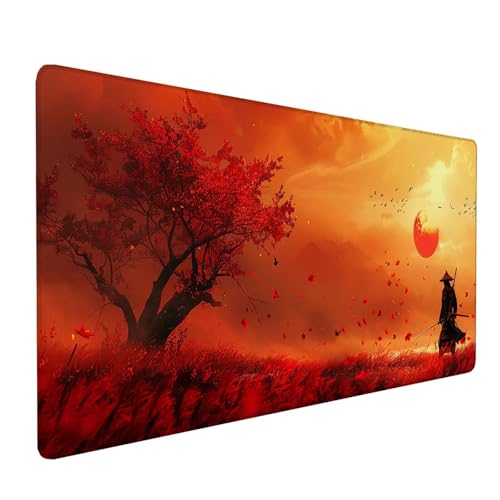 Rot Mauspad XXL 700x300x3mm, Schreibtischunterlage Schwertkämpfer, Groß Gaming Mousepad mit Vernähten Kanten, Mouse Pad Wasserdicht rutschfest, für Gaming Dekor, Gaming Zubehör, Geschenke Z-O-D Rot Mauspad XXL 700x300x3mm, Schreibtischunterlage Schwertkämpfer, Groß Gaming Mousepad mit Vernähten Kanten, Mouse Pad Wasserdicht rutschfest, für Gaming Dekor, Gaming Zubehör, Geschenke Z-O-D von KUEAJIOU