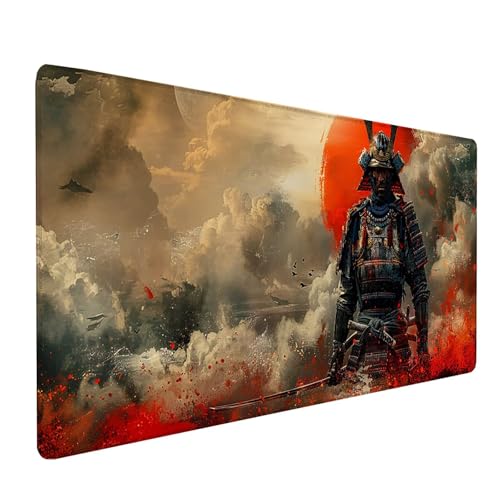 Rot Mousepad XXL, SchwertkäMpfer Mauspad Groß 900x400 mm, Schreibtischunterlage mit Vernähten Kanten, Wasserdicht Rutschfest Spezielle Oberfläche Mouse Pad, Mauspads für Gaming Zubehör U-7731 Rot Mousepad XXL, SchwertkäMpfer Mauspad Groß 900x400 mm, Schreibtischunterlage mit Vernähten Kanten, Wasserdicht Rutschfest Spezielle Oberfläche Mouse Pad, Mauspads für Gaming Zubehör U-7731 von KUEAJIOU