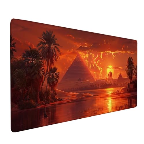 Rot Mousepad XXL, Sphinx Mauspad Groß 900x300 mm, Schreibtischunterlage mit Vernähten Kanten, Wasserdicht Rutschfest Spezielle Oberfläche Mouse Pad, Mauspads für Zimmer Deko Gaming Zubehör M-9918 Rot Mousepad XXL, Sphinx Mauspad Groß 900x300 mm, Schreibtischunterlage mit Vernähten Kanten, Wasserdicht Rutschfest Spezielle Oberfläche Mouse Pad, Mauspads für Zimmer Deko Gaming Zubehör M-9918 von KUEAJIOU