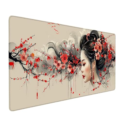 Rot Mousepad XXL 900x400 mm, Frau Mousepad Gaming, Schreibtischunterlage mit rutschfeste Gummibasis, Mouse Pad Verbessert Geschwindigkeit und Präzision, Desk Mat für Gaming Zubehör, Geschenke O-2131 Rot Mousepad XXL 900x400 mm, Frau Mousepad Gaming, Schreibtischunterlage mit rutschfeste Gummibasis, Mouse Pad Verbessert Geschwindigkeit und Präzision, Desk Mat für Gaming Zubehör, Geschenke O-2131 von KUEAJIOU