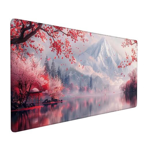 Weiß Gaming Mauspad 600x300x3mm, Schreibtischunterlage Berg Mousepad Groß mit rutschfeste Gummibasis, Verbessert Geschwindigkeit und Präzision Desk Mat, Gaming Accessories, Geschenke für Männer 8-T-6 Weiß Gaming Mauspad 600x300x3mm, Schreibtischunterlage Berg Mousepad Groß mit rutschfeste Gummibasis, Verbessert Geschwindigkeit und Präzision Desk Mat, Gaming Accessories, Geschenke für Männer 8-T-6 von KUEAJIOU