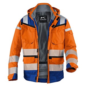 KÜBLER® unisex Warnjacke Winter REFLECTIQ orange, kornblau Größe M von KÜBLER®