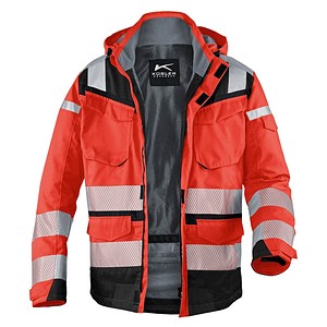 KÜBLER® unisex Warnjacke Winter REFLECTIQ rot, schwarz Größe XS von KÜBLER®