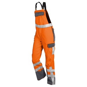 KÜBLER® unisex Warnschutz-Latzhose PSA SAFETY X7 warnorange, anthrazit Größe 110 von KÜBLER®