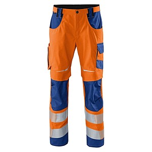 KÜBLER® unisex Warnschutzhose REFLECTIQ orange, kornblau Größe 46 von KÜBLER®