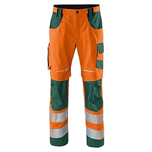 KÜBLER® unisex Warnschutzhose REFLECTIQ orange, moosgrün Größe 60 von KÜBLER®