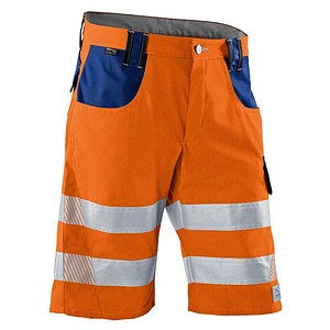 KÜBLER® unisex Warnschutzhose kurz REFLECTIQ orange, kornblau Größe 44 von KÜBLER®