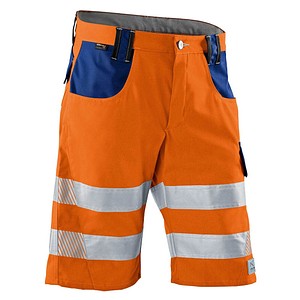 KÜBLER® unisex Warnschutzhose kurz REFLECTIQ orange, kornblau Größe 46 von KÜBLER®