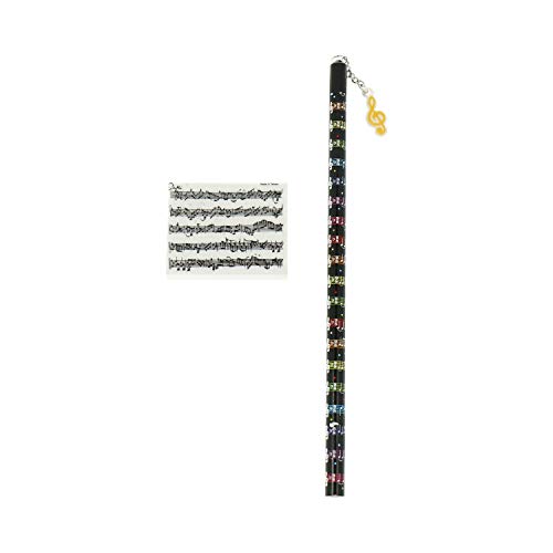 Schreibset mit Bleistift und Radiergummi Notenlinien - schönes Geschenk für Musiker von KÜBLER Workwear