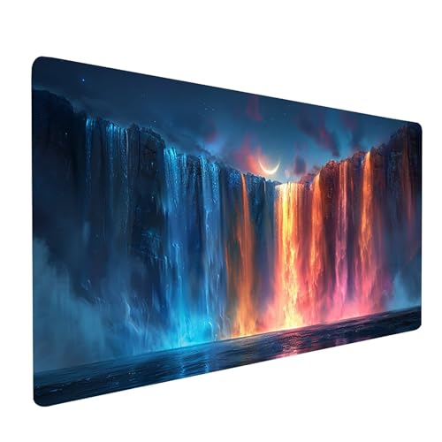 Farbe Mousepad, Landschaft Mauspad XXL 900 x 400 mm, Schreibtischunterlage mit Vernähte Kanten, Mauspad Gaming Verbessert Präzision und Geschwindigkei, Schreibtisch Zubehör, Geschenke C-4012 Farbe Mousepad, Landschaft Mauspad XXL 900 x 400 mm, Schreibtischunterlage mit Vernähte Kanten, Mauspad Gaming Verbessert Präzision und Geschwindigkei, Schreibtisch Zubehör, Geschenke C-4012 von KUEGDUNG