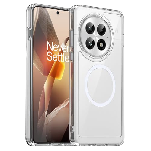 KUGEW NO.1 Magnetische Schutzhülle für OnePlus 13, kompatibel mit MagSafe, kristallklar, schmale Passform, dünn, transparent, TPU + PC, robuste Stoßfängerabdeckung, eingebauter Magnetring, stoßfest KUGEW NO.1 Magnetische Schutzhülle für OnePlus 13, kompatibel mit MagSafe, kristallklar, schmale Passform, dünn, transparent, TPU + PC, robuste Stoßfängerabdeckung, eingebauter Magnetring, stoßfest von KUGEW