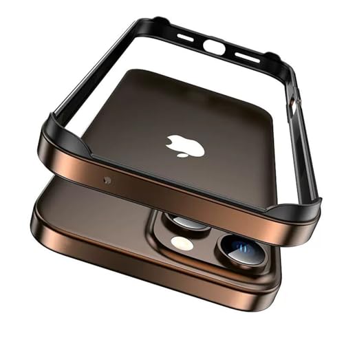 KUGEW Schutzhülle für iPhone 16 Pro, Metall, Aluminiumlegierung + TPU-Stoßfängerrahmen, schmale Passform, kein Rückendesign, hervorragende Wärmeableitung, kabelloses Laden, kompatibel mit 4 Ecken, von KUGEW