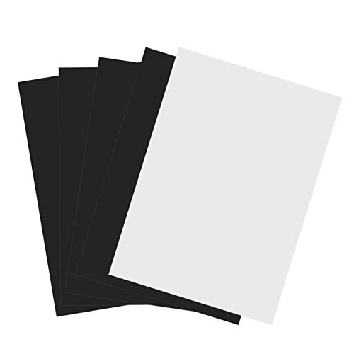 KUIDAMOS 5-teilige A4-bedruckbare Magnetblätter, Flexible Magnetblätter, Nicht klebend, flexibel, selbstklebend für Foto- und Bildmagnete von KUIDAMOS