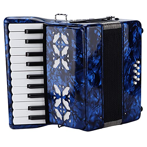 Professionelle Acordeones Para Adultos 22 Tasten 8 Bass Acordeon Akkordeon Instrument mit Verstellbaren Akkordeon Riemen und Süßem Klang, Pädagogisches Musikinstrument für Musikliebhaber von KUIDAMOS