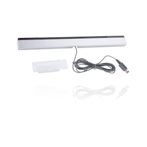 Sensorleiste für Wii-Infrarot-IR-Signalstrahl-Sensorleiste, Kabelgebundener Empfänger und Verstärker, Ständer für WII-Konsole, Kabelgebundene Ersatz-Infrarotstrahl-Sensorleiste, Kompatible Wii- und Wi von KUIDAMOS
