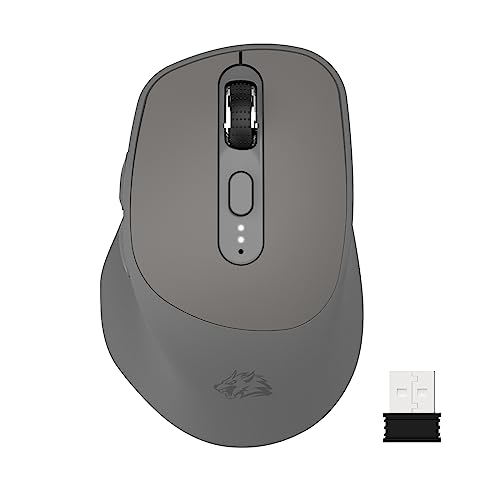 KUIYN X7 2.4G Kabellose Maus Bluetooth-Mäuse, Dual-Mode-Büromäuse mit Batterieanzeige, wiederaufladbare Typ-C-Gaming-Maus, 5 einstellbare DPIs, PixArt 3212, 96 g Ultraleichte Maus für Windows/Android von KUIYN